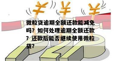 微粒贷逾期全款还款详细指南：如何避免逾期、提前还款以及相关费用解答