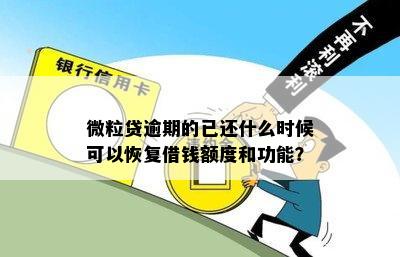 微粒贷逾期后，如何恢复额度与资讯？