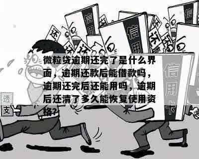 微粒贷还款逾期后怎么办？还完后的界面是什么？