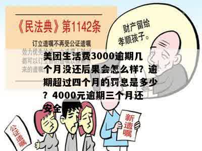 欠美团生活费4000块逾期后果：3个月后是否会起诉？