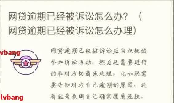 网贷逾期未还款，面临仲裁，如何应对与解决？