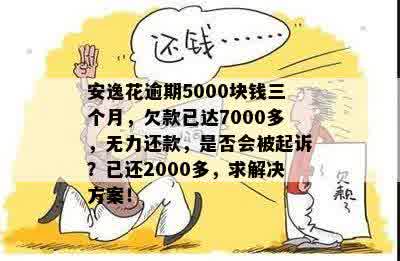 逾期5000元安逸花债务，是否会面临法律起诉？如何解决这个问题？