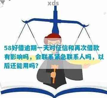 逾期一个月后，58好借是否会联系紧急联系人？相关政策和流程详解