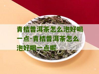 青普洱茶用什么壶泡好喝