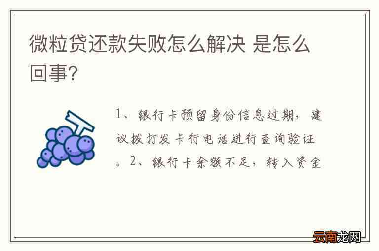 微粒贷自动还款失败的解决方法及可能原因分析