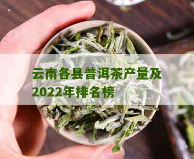 云南的普洱茶产量排名第几