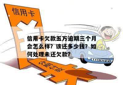 信用卡逾期五万三个月会怎么样处理？