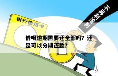 逾期借呗还款后剩余金额可分期吗？如何操作？