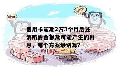 信用卡2万逾期2个月怎么办：利息、影响与解决办法