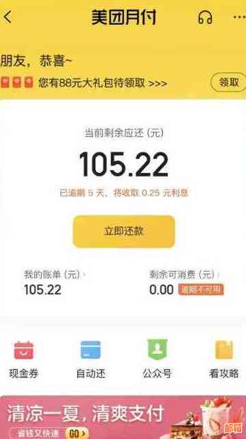 美团信用卡还款成功后，入账时间及逾期处理指南