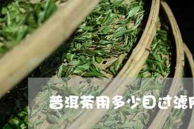 冲泡普洱茶使用多少目滤网