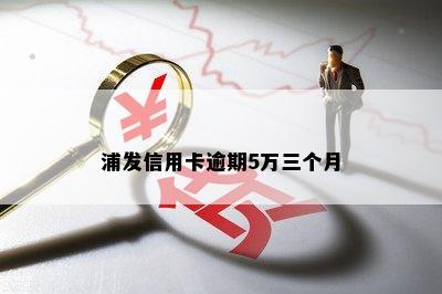 浦发信用卡逾期三月了