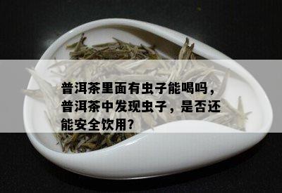 普洱茶有虫洞可以喝吗？女生可以喝吗？普洱茶有虫子也可以喝吗？