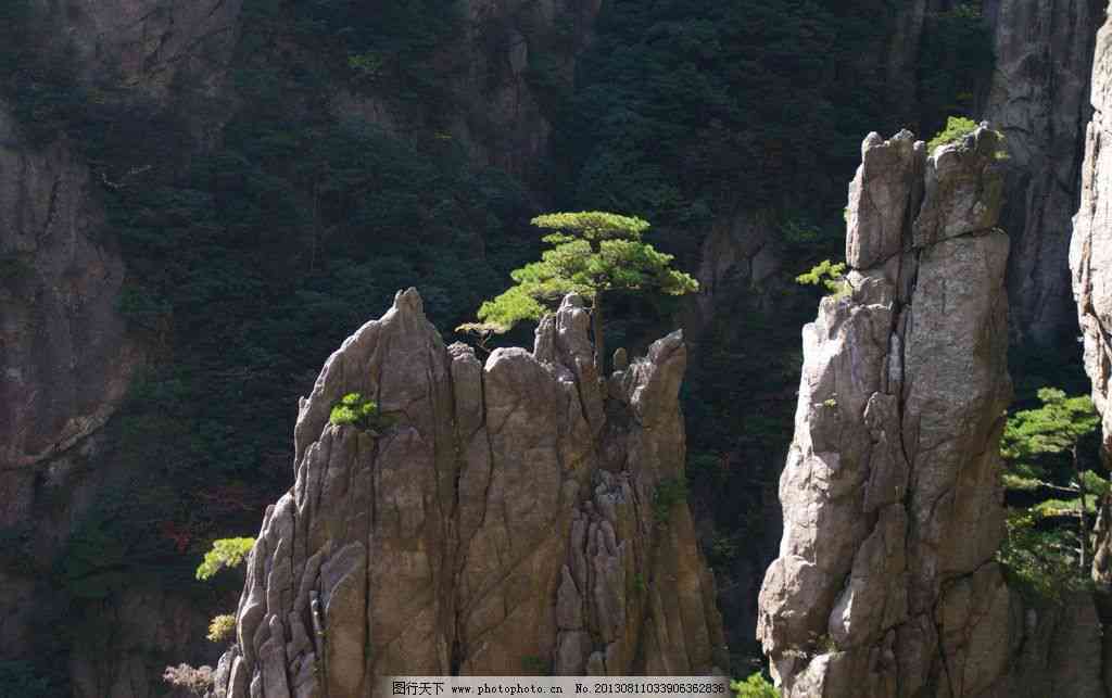 黄山里面的石头种类及形状展示