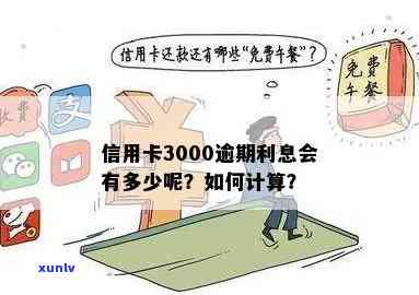 信用卡3000逾期三个月多少钱：利息和滞纳金计算及相关后果