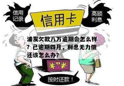 浦发信用卡欠款8万逾期6个月后的影响与处理方法详述