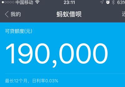 借呗突然降额至1000