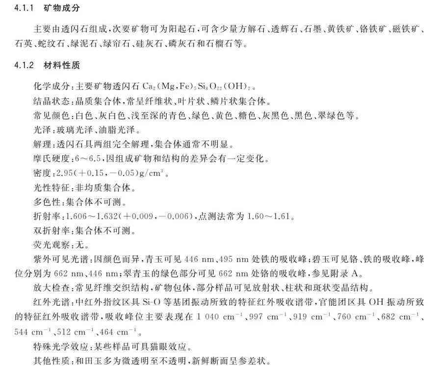 新疆和田玉中透闪石的成分及其含量探究：一种新的分析方法