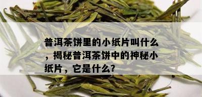 揭秘普洱茶饼中的神秘小棍子：它们有何作用？