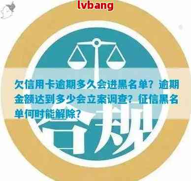 欠信用卡逾期多久后会进入黑名单，如何解除，冻结和避免起诉？