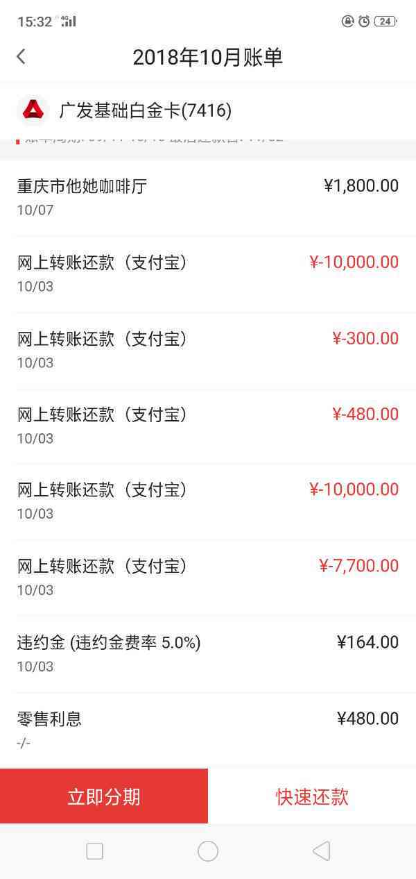 广发信用卡晚了两天还款怎么有违约金：逾期后果与处理方法