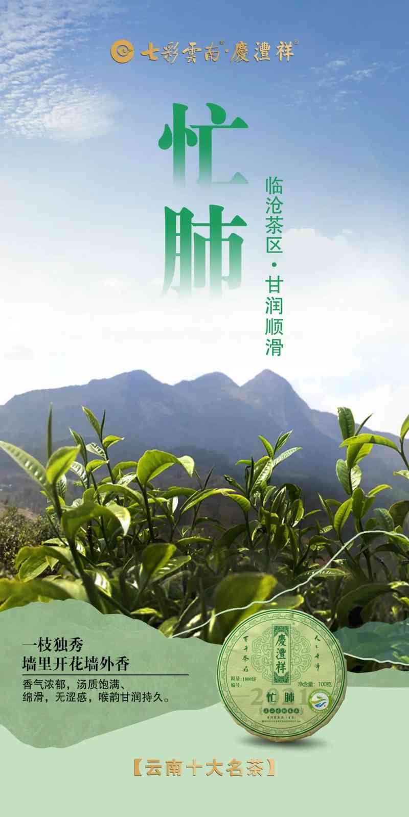 庆沣祥普洱茶忙肺2014