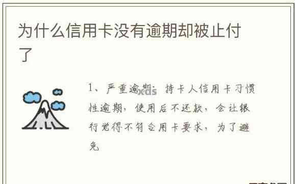 信用卡没逾期但被止付