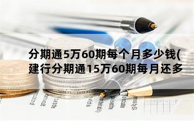 建行分期通5万60期每个月还多少