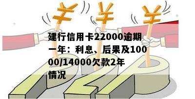 逾期一年的建行信用卡22000元：解决方法与可能的后果探讨