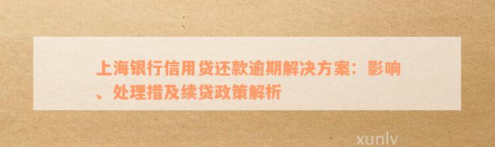 海银行贷款逾期：如何处理、影响与解决办法，一篇全面解答