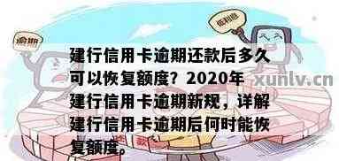 建行信用卡2020年逾期还款新政策：解读与信用影响变化