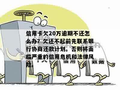 信用卡逾期20万的后果：是否会面临刑事责任？如何避免逾期产生的负面影响？