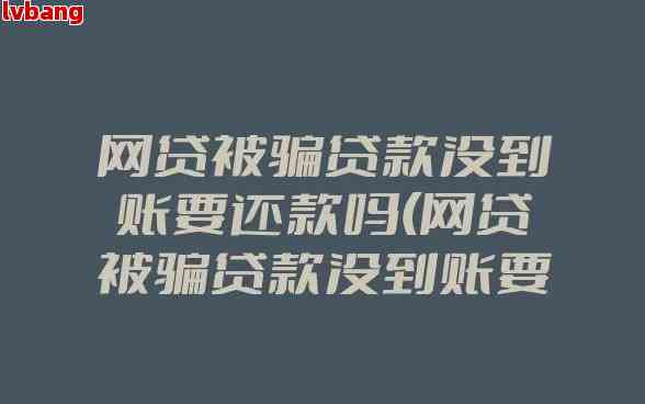 网贷被骗没有到账资料填写了需要还款吗？怎么办？