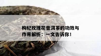 普洱茶玫瑰陈皮的功效与作用及禁忌：解渴生津、调理气虚、美容养颜。