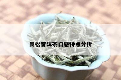 曼松普洱茶口感特点分析及其独特之处