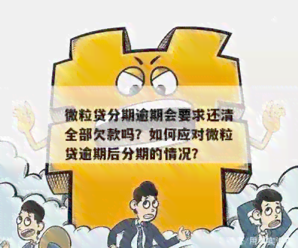 微粒贷逾期8天后，是否一次性还清全部额度？还款要求与全额相关吗？