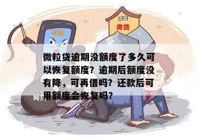 微粒贷逾期后还款，额度恢复时间及额度恢复情况全解析