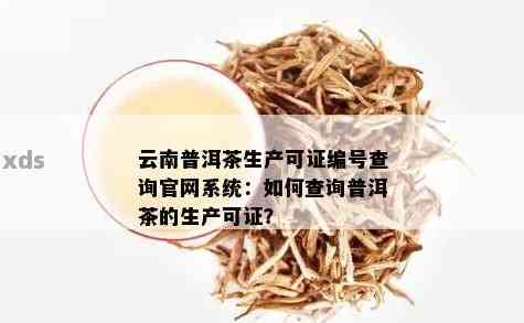 普洱茶生产可证号sc的含义及安全性解析