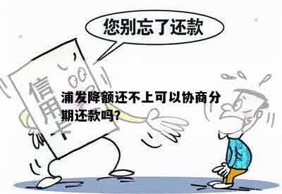 浦发不能用了可以协商分期还款吗