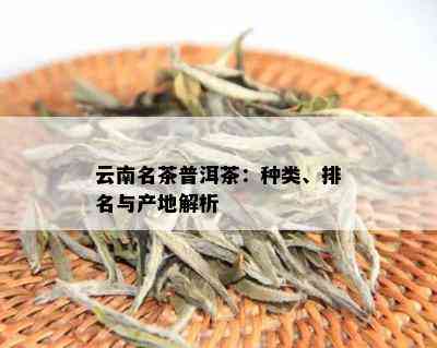 云南普洱茶大全：寻找优质普洱茶叶，了解最新产地与排名