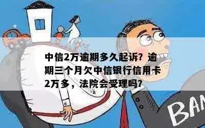 中信信用卡2万多逾期三月怎么办？会起诉吗？