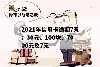 2021年信用卡逾期7天：30元、100块、7000逾期，100元也逾期！