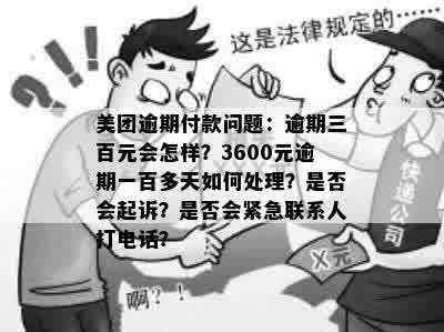 逾期3600元，美团账单超过百天未偿还，应该如何处理？