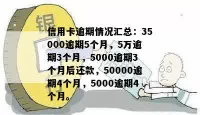 信用卡逾期35000元5个月，我应该如何解决？逾期后果有哪些？还款计划和建议