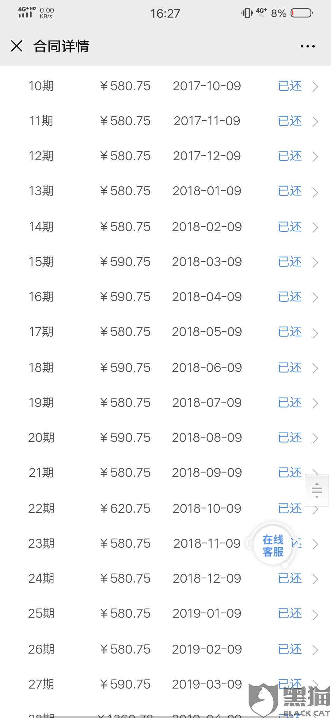 借三万四千分36期还多少