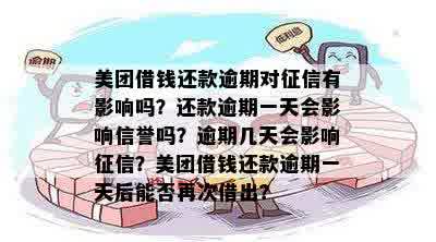 美团借款逾期一天还款后，信用记录影响以及再次借款的可能性