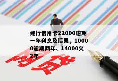 逾期一年后，建行信用卡欠款22000元的处理办法和影响分析