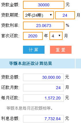 借3万300千每月还1千500多久还完