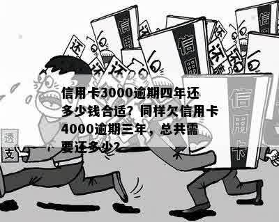 3000块钱信用卡逾期四了要还多少钱