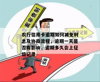 农行信用卡逾期：利息减免、一天影响、记录、协商解决及起诉可能性。